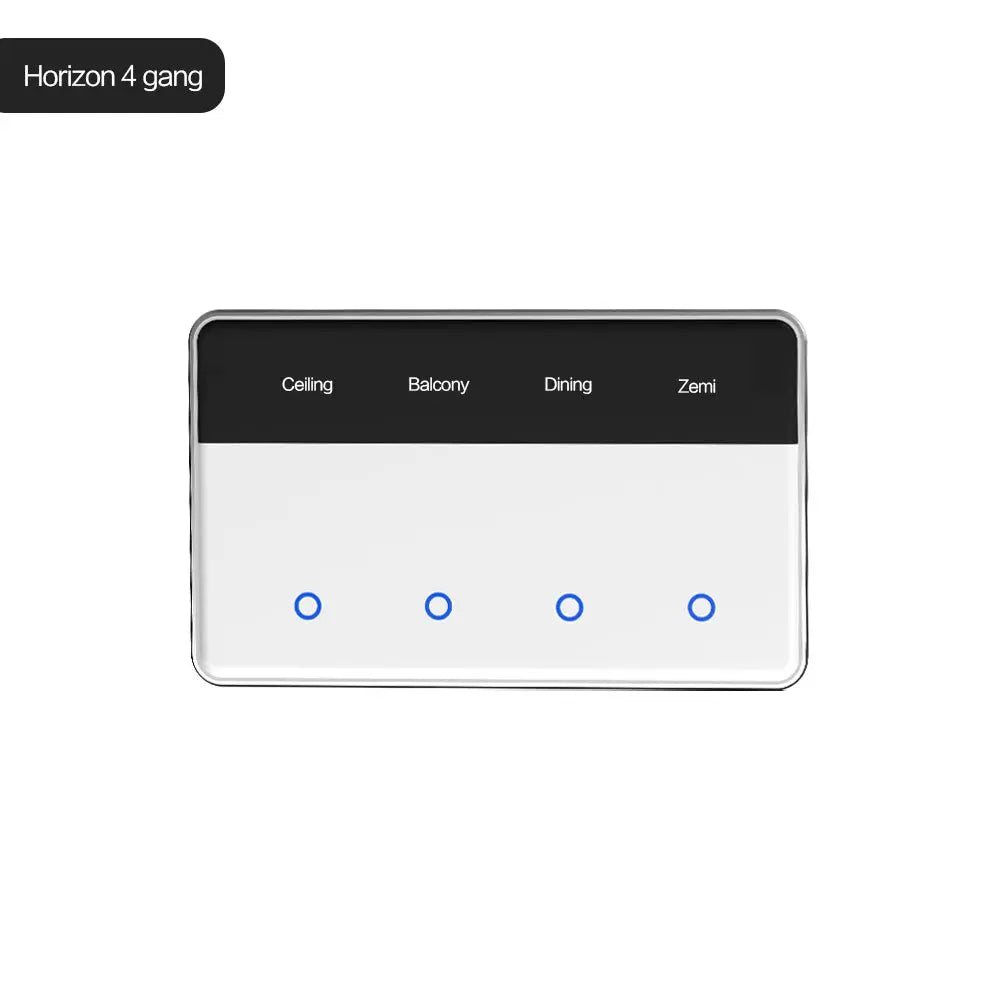 Smart Touch Light Display Switch – White, 1–4 Gang | Personalise Labels | Tuya Zigbee | AU Certified Zemismart