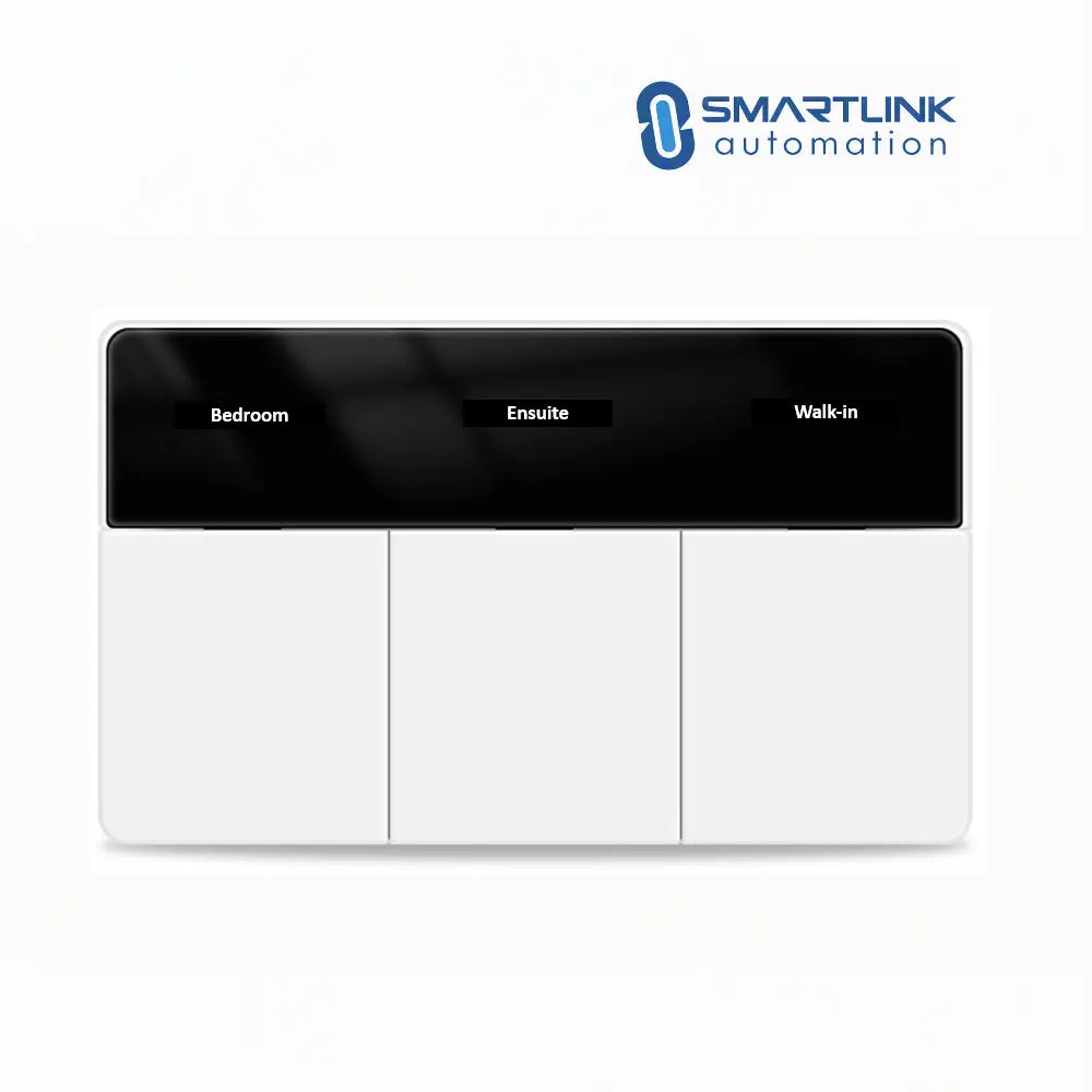 Smart Push Light Display Switch | White |Horizontal | 1–4 Gang | Personalise Labels | Tuya Zigbee | AU Certified Zemismart