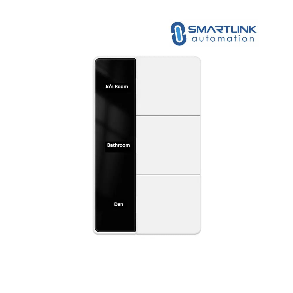 Smart Push Display Dimmer Switch - White Vertical, 1–3 Gang | Personalise Labels | Tuya Zigbee | AU Certified Zemismart
