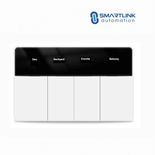 Smart Push Light Display Switch | White |Horizontal | 1–4 Gang | Personalise Labels | Tuya Zigbee | AU Certified Zemismart