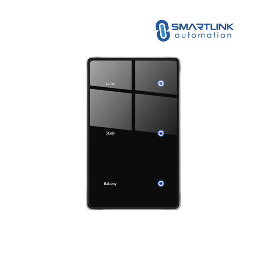 Smart Touch Light Display Switch – Black, 1–4 Gang | Personalise Labels | AU Certified Zemismart