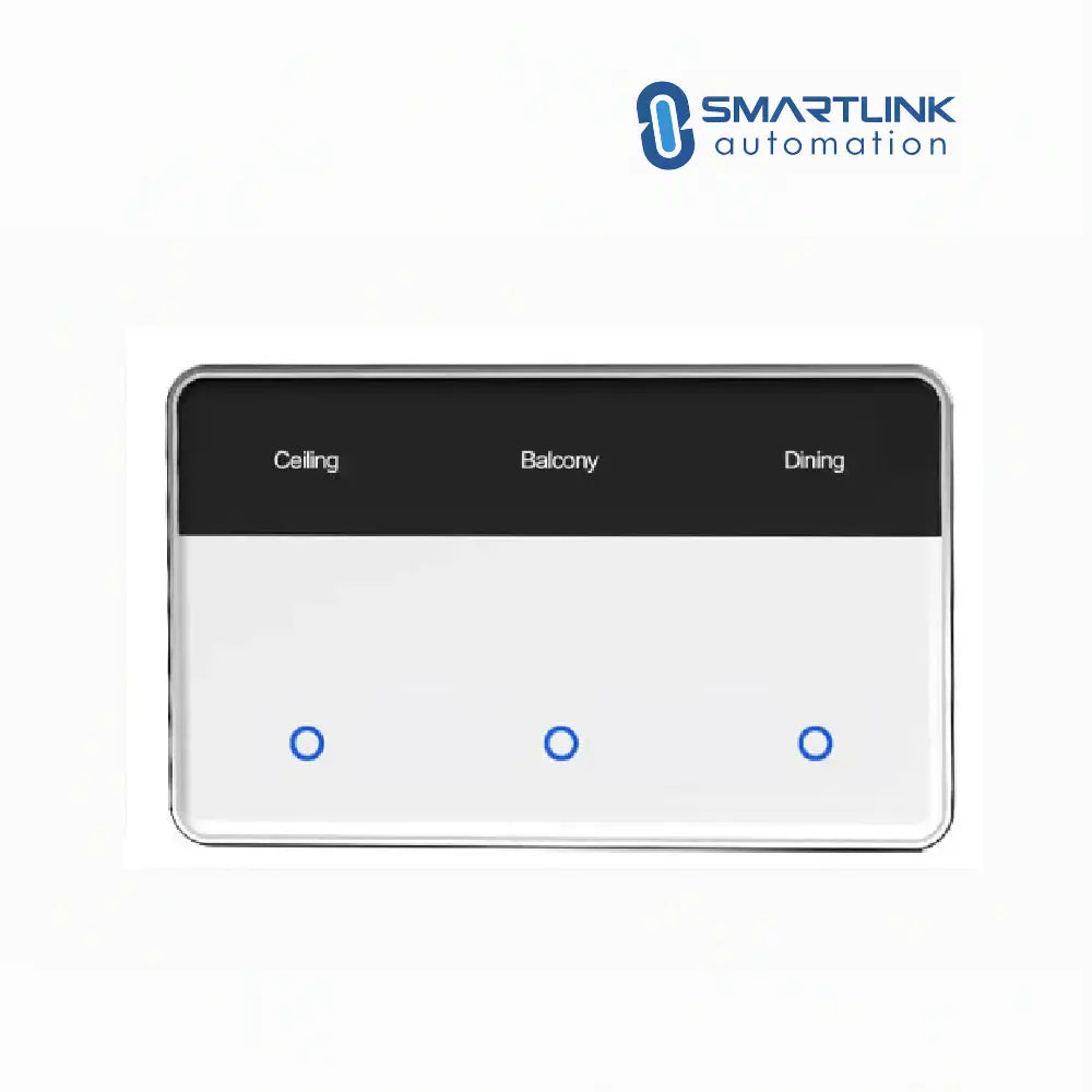 Smart Touch Display Dimmer Switch | White | Horizontal | 1–3 Gang | Personalise Labels | Tuya Zigbee | AU Certified (Copy) Zemismart