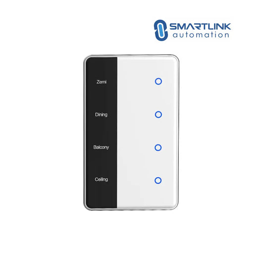 Smart Touch Light Display Switch – White, 1–4 Gang | Personalise Labels | AU Certified Zemismart