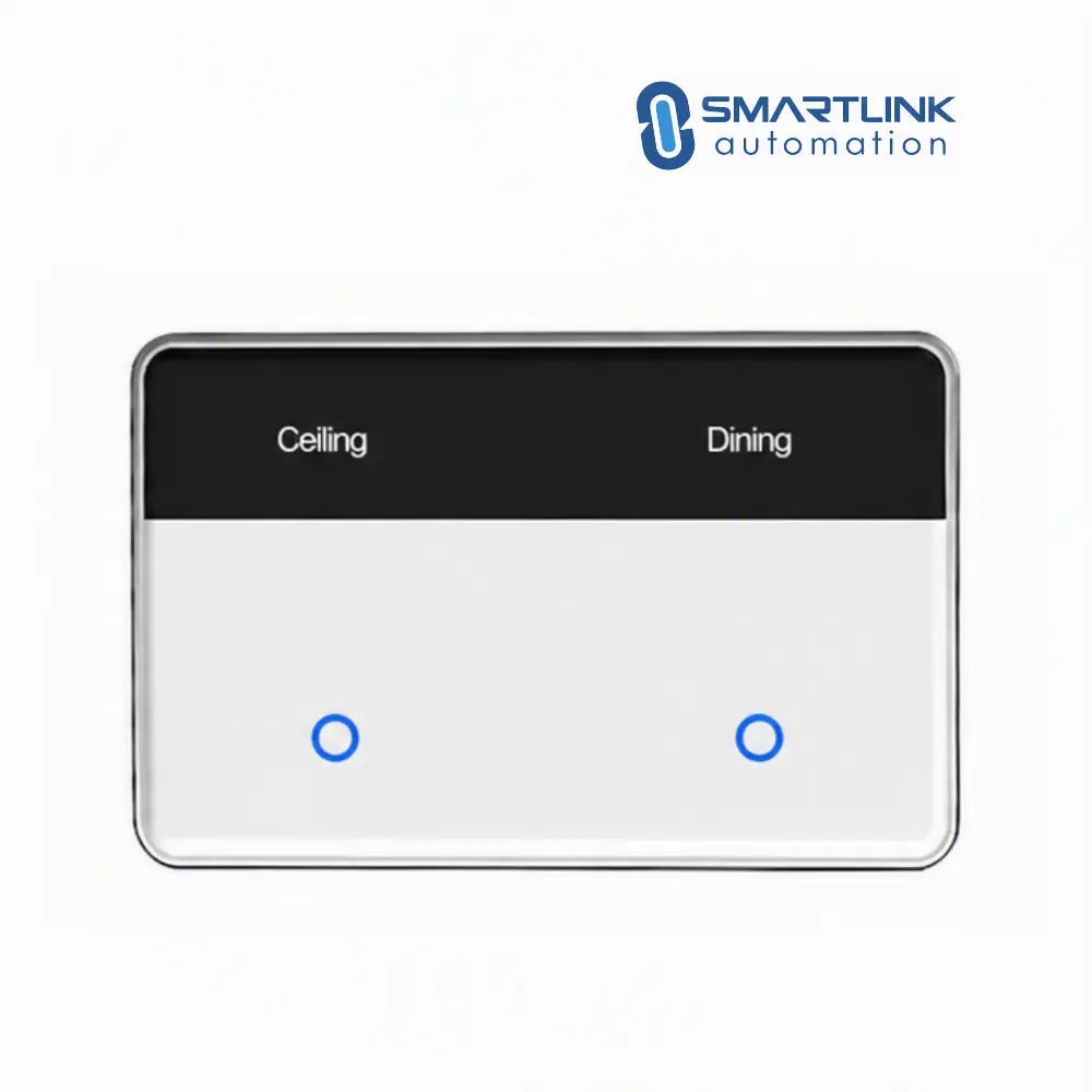 Smart Touch Light Display Switch – White Horizontal, 1–4 Gang | Personalise Labels | Tuya Zigbee | AU Certified (Copy) Zemismart