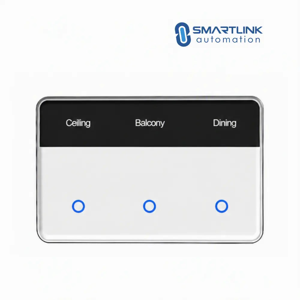 Smart Touch Light Display Switch – White Horizontal, 1–4 Gang | Personalise Labels | Tuya Zigbee | AU Certified (Copy) Zemismart