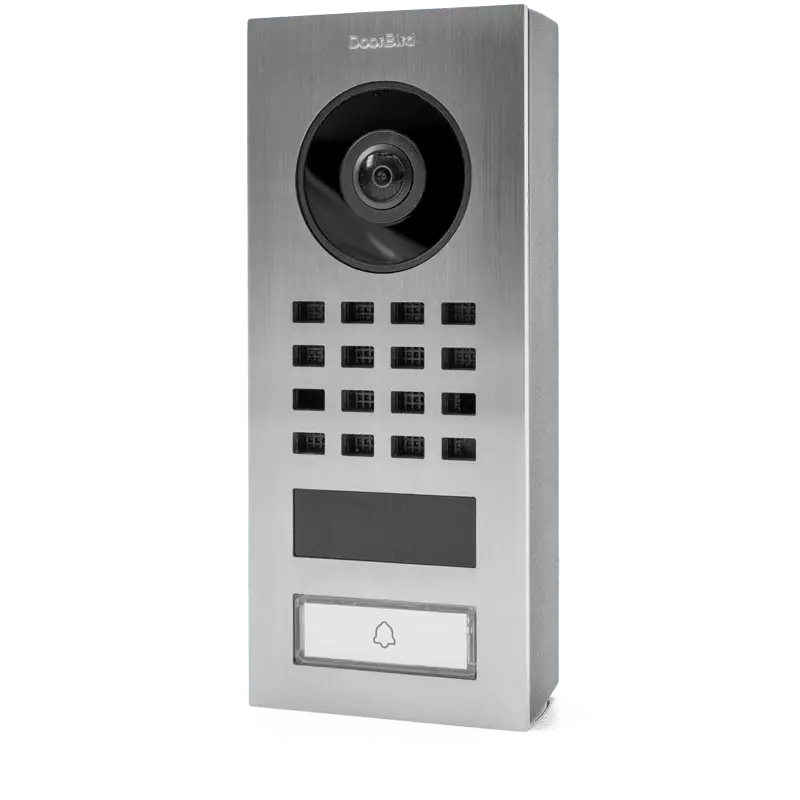 DoorBird IP Intercom Video Door Station D1101V, Surface Mount Stainless Steel Metallic Finish - Waterproof DoorBird