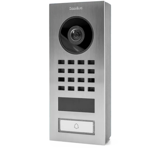 DoorBird IP Intercom Video Door Station D1101V, Surface Mount Stainless Steel Metallic Finish - Waterproof DoorBird